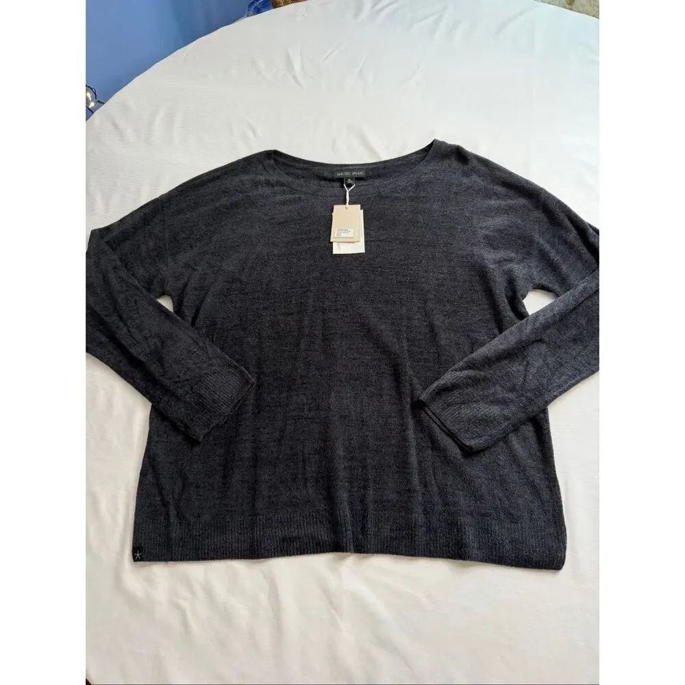 NWT Barefoot Dreams Black Easy Long Sleeve Sweater Size XL New